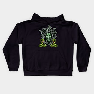 Green Snake Medusa Gorgon Kids Hoodie